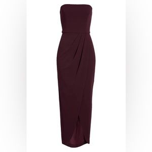 Wayf Angelique Strapless Tulip Gown / L / Plum